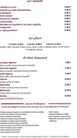 L' Ecureuil menu