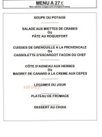 La Bonne Table menu