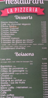 La Pizzeria menu