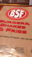 Burgers, Shakes Fries menu