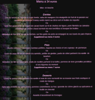 La Fleur De Thym menu