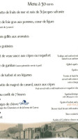 Les Calicots menu