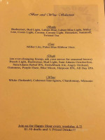 Peabody's menu