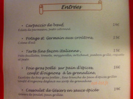 Les Heures Claires menu