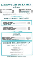 L'etrave Best Western Alexandra menu