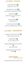 Le Chien de Pavlov menu