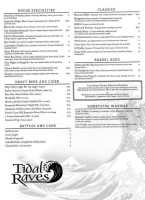 Tidal Raves Seafood Grill menu