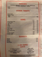 Alf's Ice Cream And Burgers menu