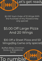 Paulanjo's Pizza menu