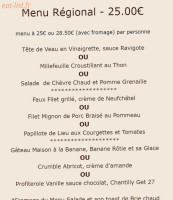 Le Normandie menu