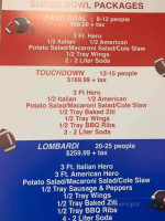 Italian Food Center menu