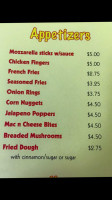 East End Pizzeria menu