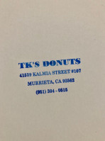 Tk's Donuts food