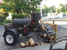 Boar's Breath Grill Smoker outside