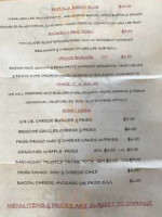 Bosque Burgers menu