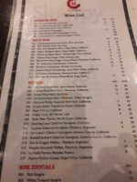 Asian Fusion menu