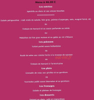 Le Villageois menu