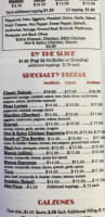 Ronzoni Pizzeria menu