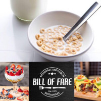 Bill Of Fare food