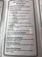 Gracie's Sea Hag  menu