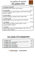 Crêperie Du Théâtre menu