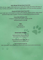 The Dog Spot menu