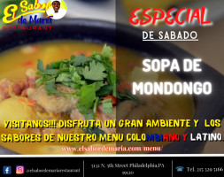 El Sabor De Maria menu