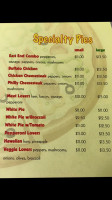 East End Pizzeria menu