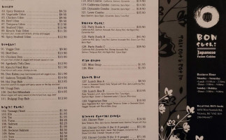 Bon Sushi 2 menu