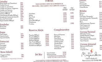 Matambre menu