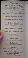 Roadrunner Grill menu