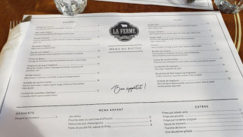 Bistro La Ferme menu