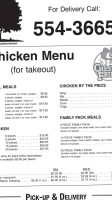 Pepper Tree Family menu