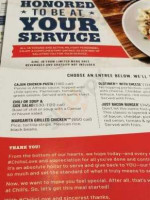 Chili's Grill menu