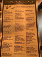 Bistro Gambrinus menu