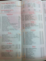 China One menu