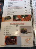 Phở Bắc Kỳ menu