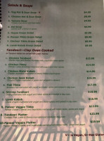 Sattva Indian menu