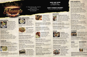 El Fogoncito Mexican Cuisine menu