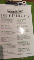 Avocado Cantina menu