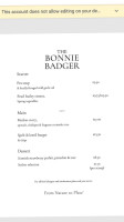 The Bonnie Badger inside