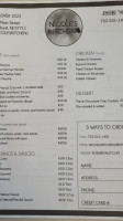 Nicoles Kitchen Kosher Food menu