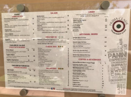 Prima Classe Italian Market Cafe menu