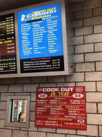 Cook Out menu