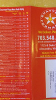 Quattro Formaggi menu