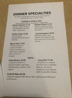 Agrusa's Italian menu