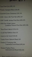 Tidal Raves Seafood Grill menu