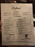 Driftwood- Boynton Beach menu