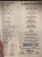 The Federal menu