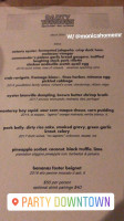 Party Downtown menu